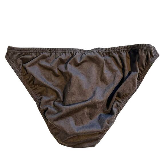 NWT Modus Vivendo "Suede" Low Cut Brief Brown Large - Picture 2 of 5